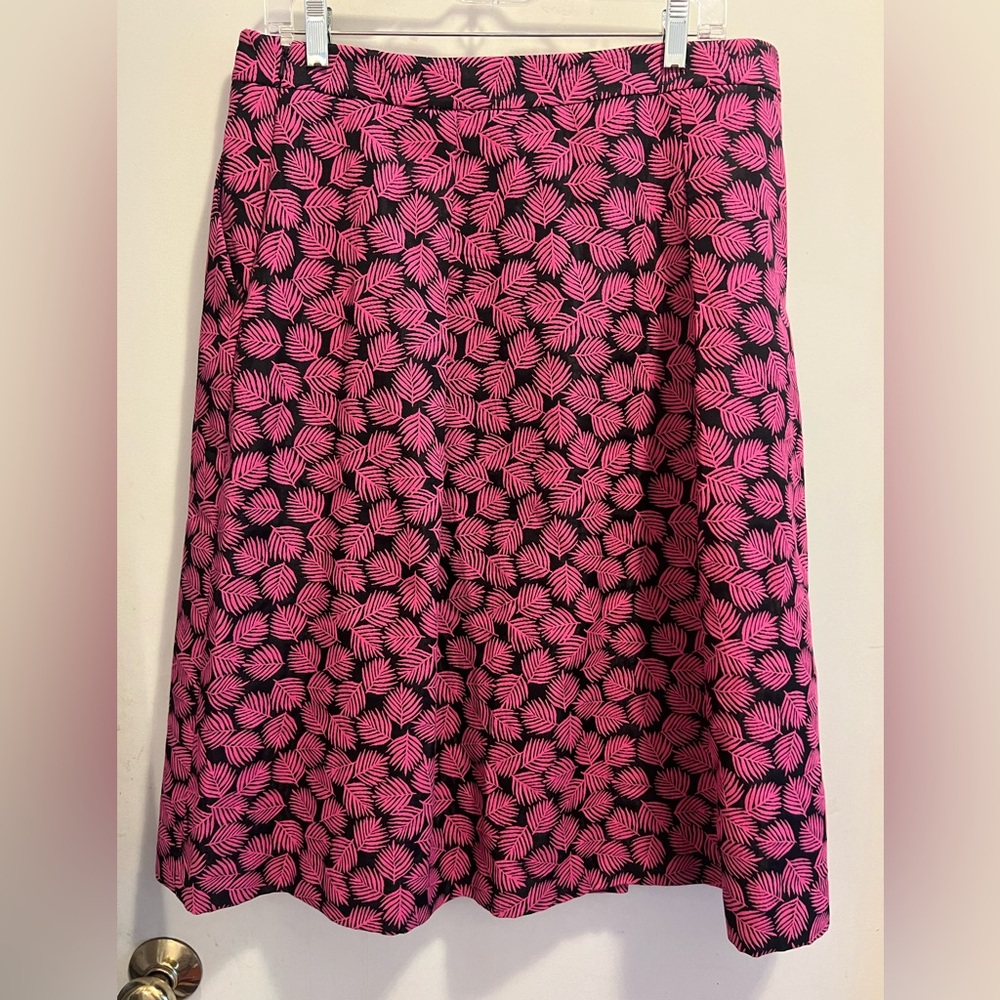 Michael Kors Tropical Leaf Skirt with Pockets